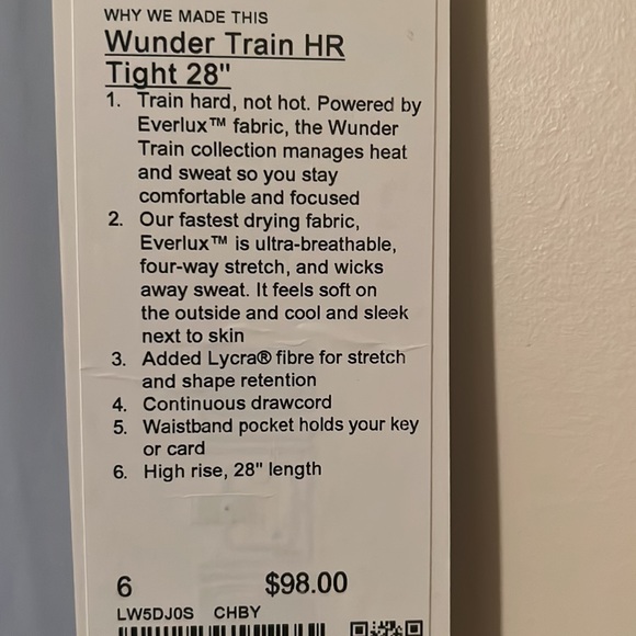 Wunder Train HR Tight 28 inches - Picture 2 of 3